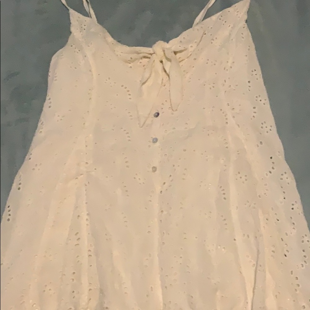 Cream romper with floral print